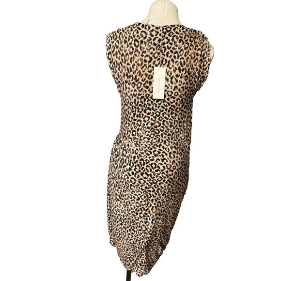 Anthropologie Rebecca Taylor Dress Brown Medium 6 8 10 Leo Jersey NWT $195 - Picture 3 of 6